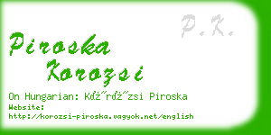 piroska korozsi business card